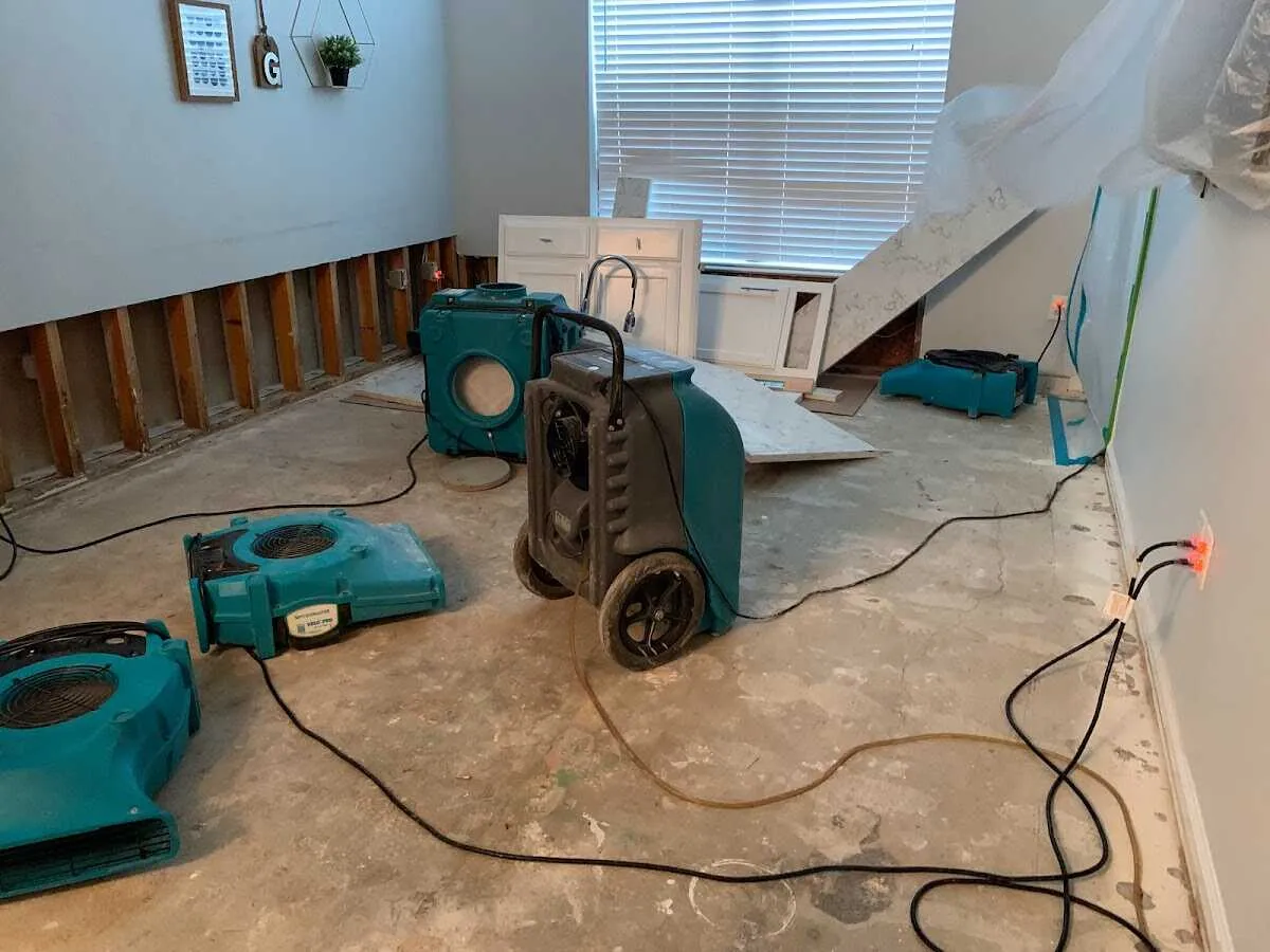 Dehumidifier in flood-cut room for Water Extraction & Removal in West Brandywine